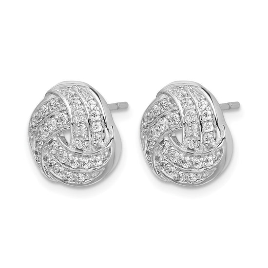 Diamond Love Knot Earrings