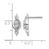 14k White Gold 1/4 carat Diamond Fancy Twist Post Earrings