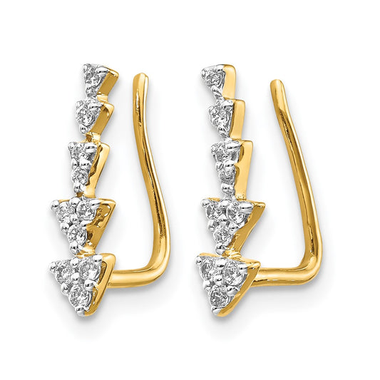 Diamond Ear Climber Earrings