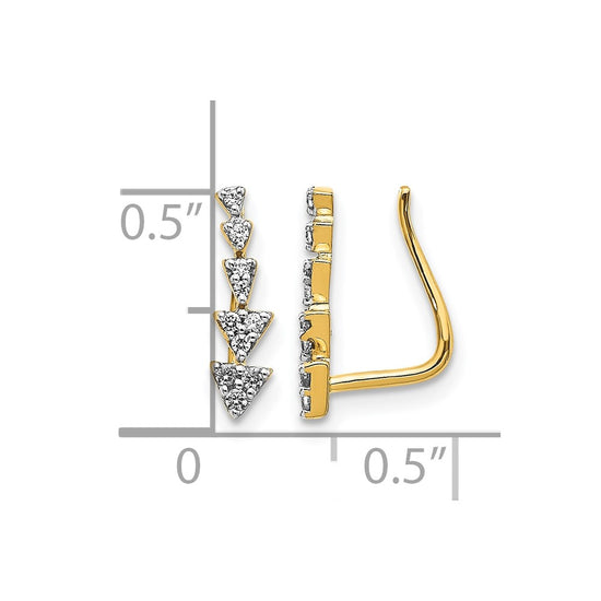 Diamond Ear Climber Earrings
