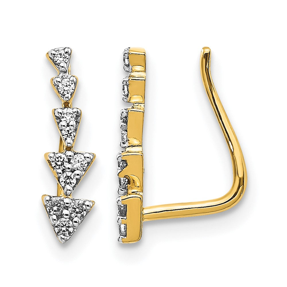 Diamond Ear Climber Earrings
