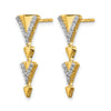 14k 1/5 carat Diamond Fancy Post Dangle Earrings