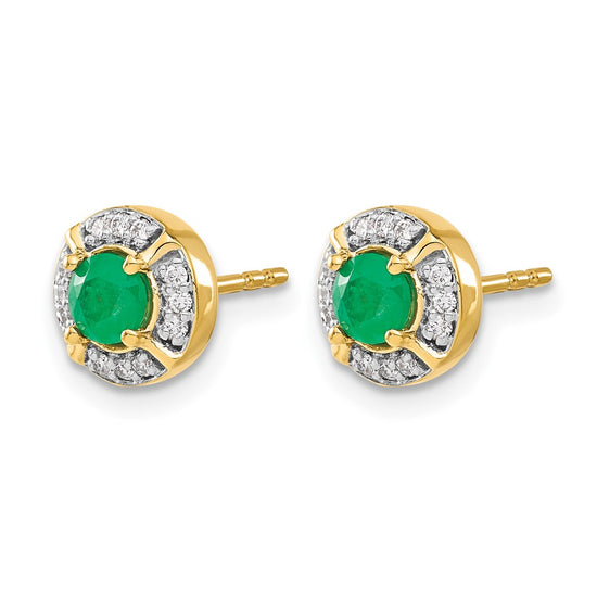 Diamond and Gemstone Fancy Halo Earrings