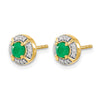 Diamond and Gemstone Fancy Halo Earrings