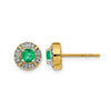 Diamond and Gemstone Fancy Halo Earrings