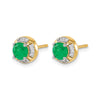Diamond and Gemstone Fancy Halo Earrings