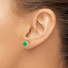 Diamond and Gemstone Fancy Halo Earrings