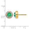Diamond and Gemstone Fancy Halo Earrings
