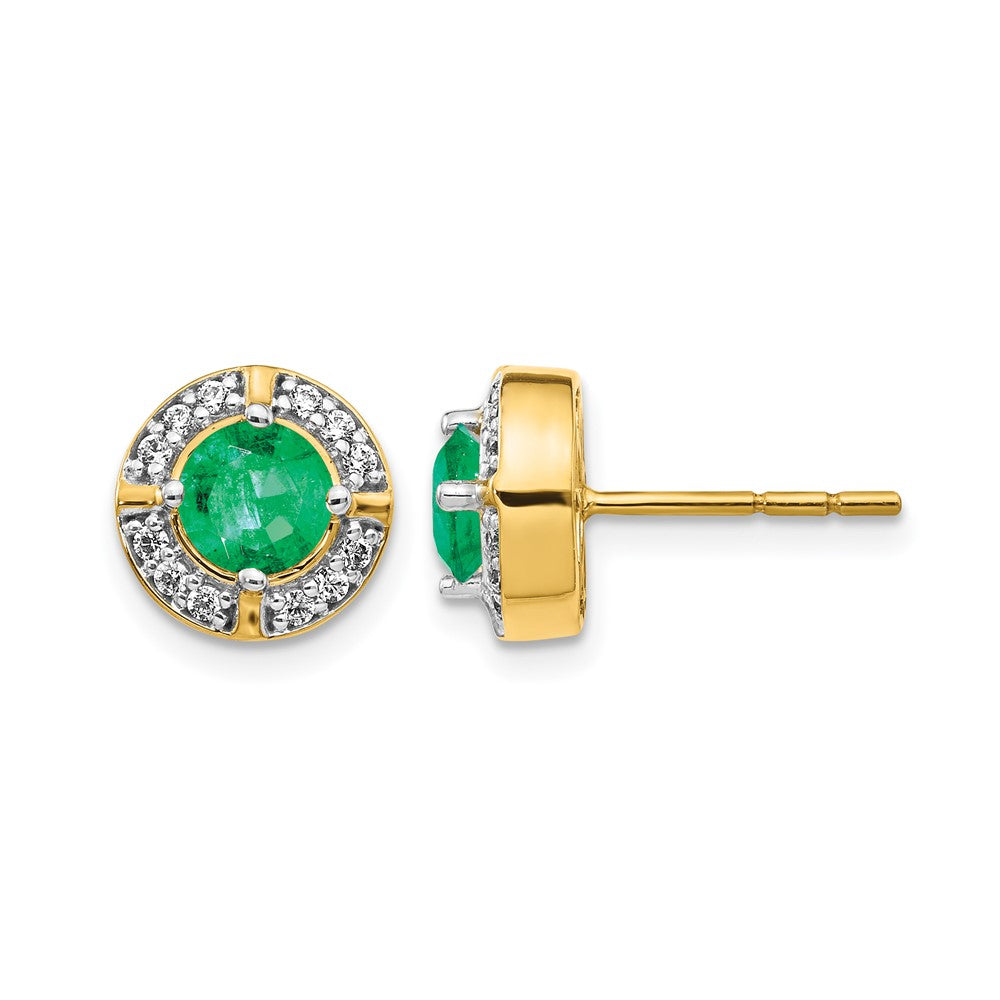 Diamond and Gemstone Fancy Halo Earrings