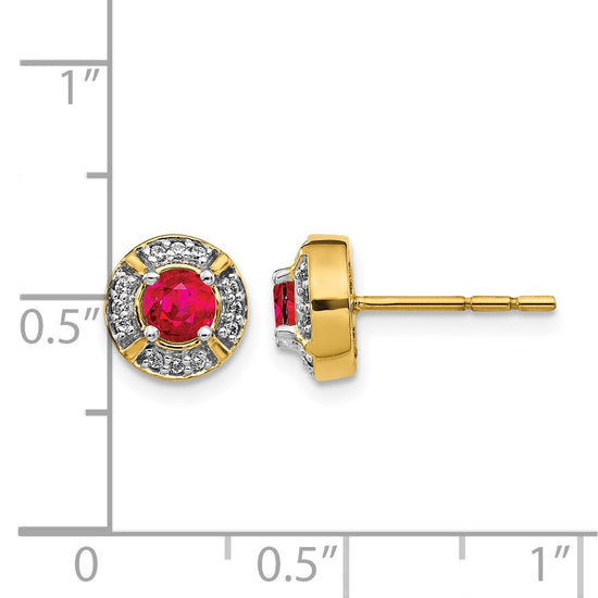 Diamond and Gemstone Fancy Halo Earrings