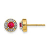 Diamond and Gemstone Fancy Halo Earrings