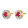 Diamond and Gemstone Fancy Halo Earrings
