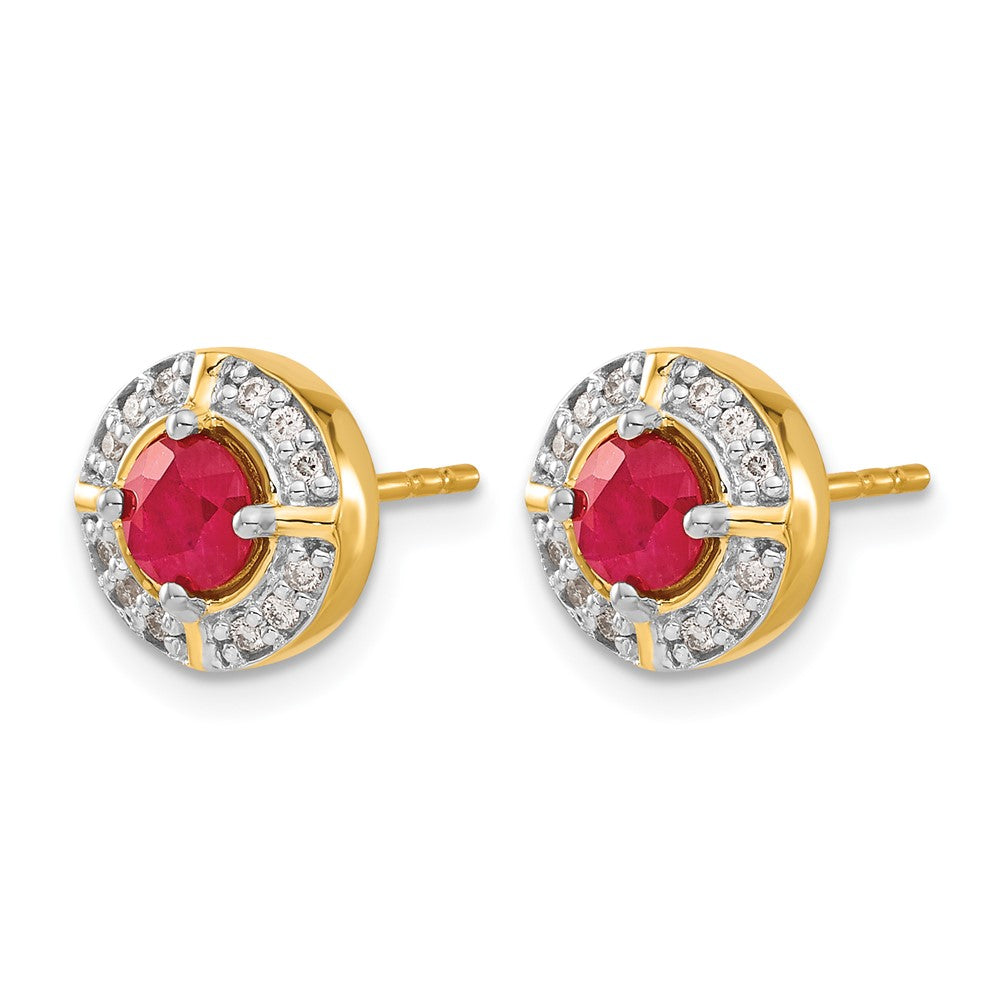 Diamond and Gemstone Fancy Halo Earrings