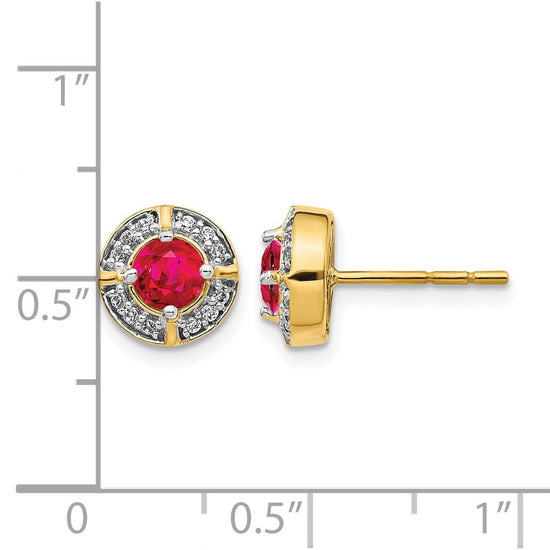 Diamond and Gemstone Fancy Halo Earrings