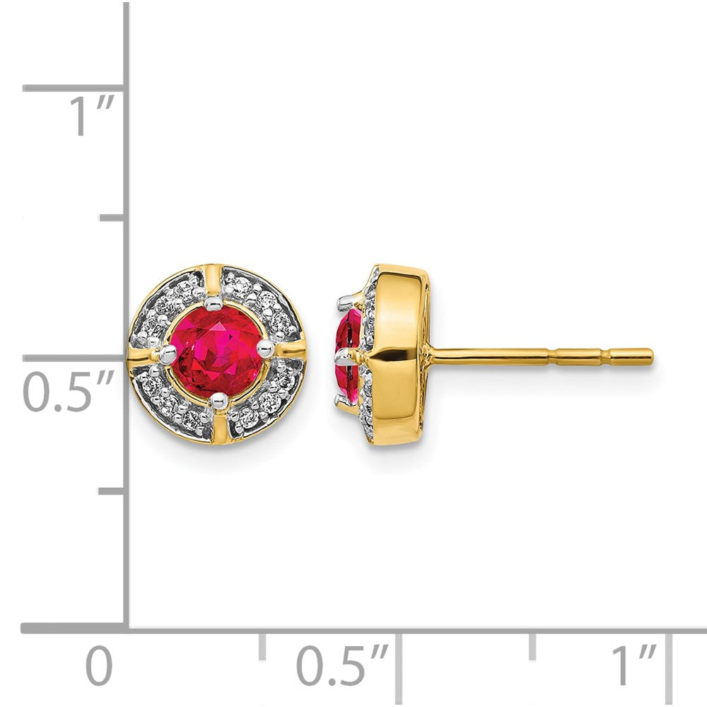 Diamond and Gemstone Fancy Halo Earrings