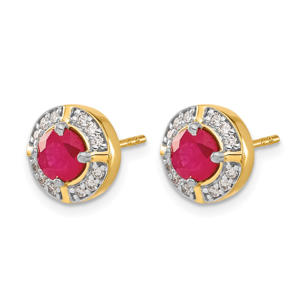 Diamond and Gemstone Fancy Halo Earrings