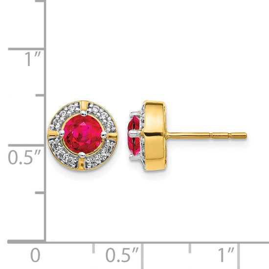 Diamond and Gemstone Fancy Halo Earrings
