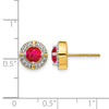 Diamond and Gemstone Fancy Halo Earrings