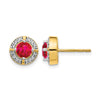 Diamond and Gemstone Fancy Halo Earrings