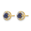 Diamond and Gemstone Fancy Halo Earrings