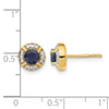 Diamond and Gemstone Fancy Halo Earrings
