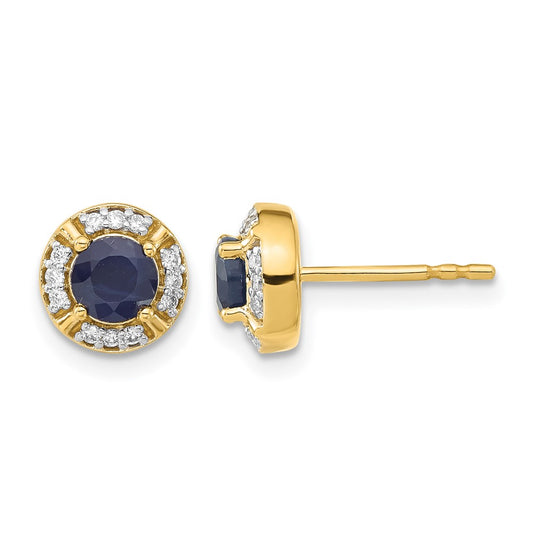 Diamond and Gemstone Fancy Halo Earrings