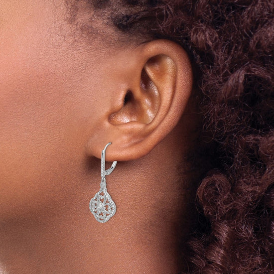 Diamond Fancy Leverback Earrings