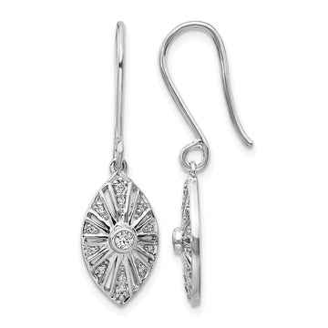 Diamond Vintage Leverback Earrings