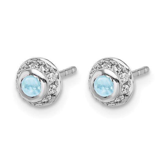 Diamond and Cabochon Gemstone Earrings