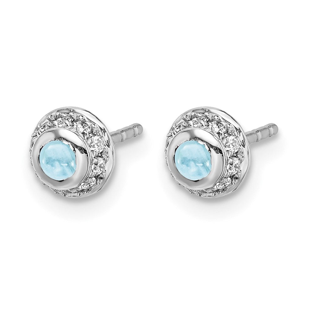 Diamond and Cabochon Gemstone Earrings