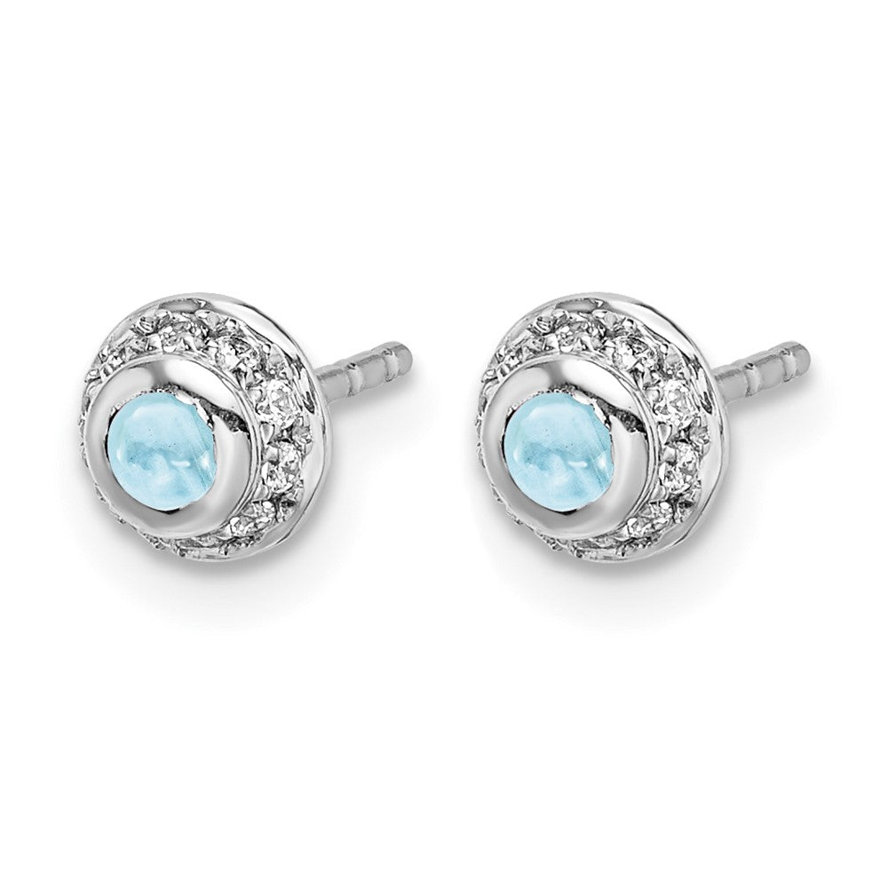 Diamond and Cabochon Gemstone Earrings