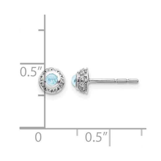 Diamond and Cabochon Gemstone Earrings