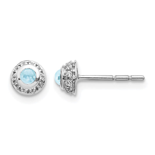 Diamond and Cabochon Gemstone Earrings
