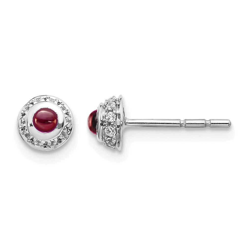 Diamond and Cabochon Gemstone Earrings