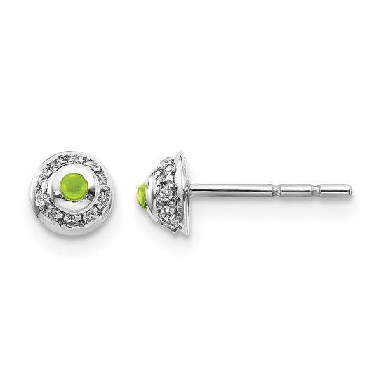 Diamond and Cabochon Gemstone Earrings
