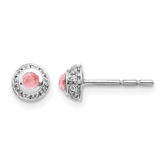 Diamond and Cabochon Gemstone Earrings