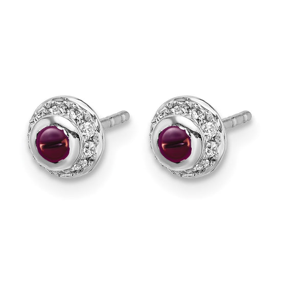 Diamond and Cabochon Gemstone Earrings