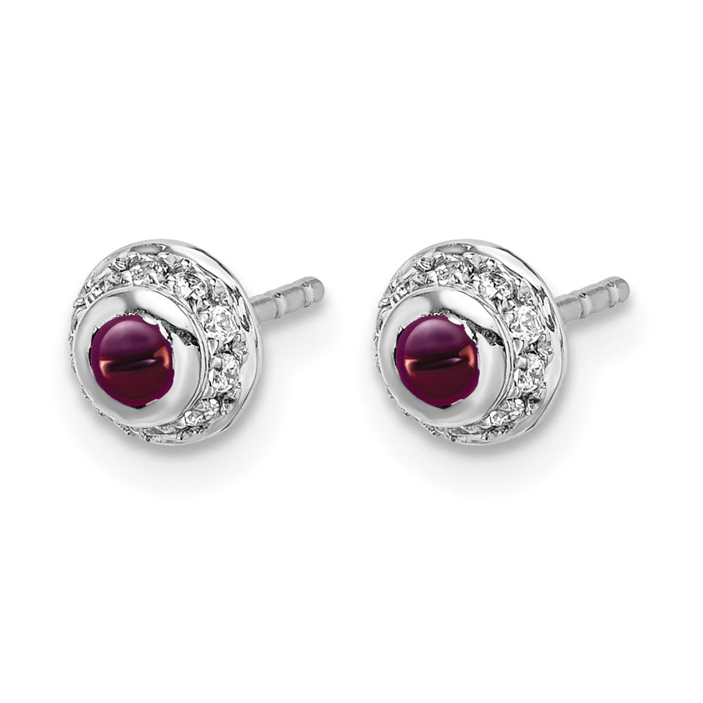Diamond and Cabochon Gemstone Earrings