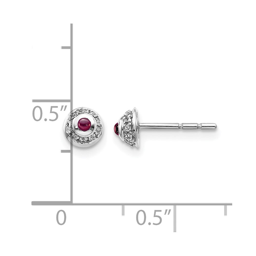 Diamond and Cabochon Gemstone Earrings