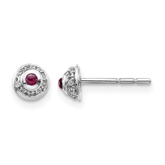 Diamond and Cabochon Gemstone Earrings