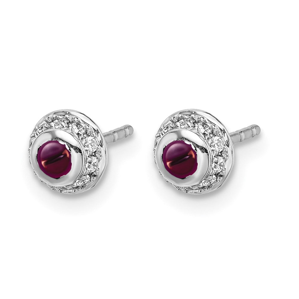 Diamond and Cabochon Gemstone Earrings