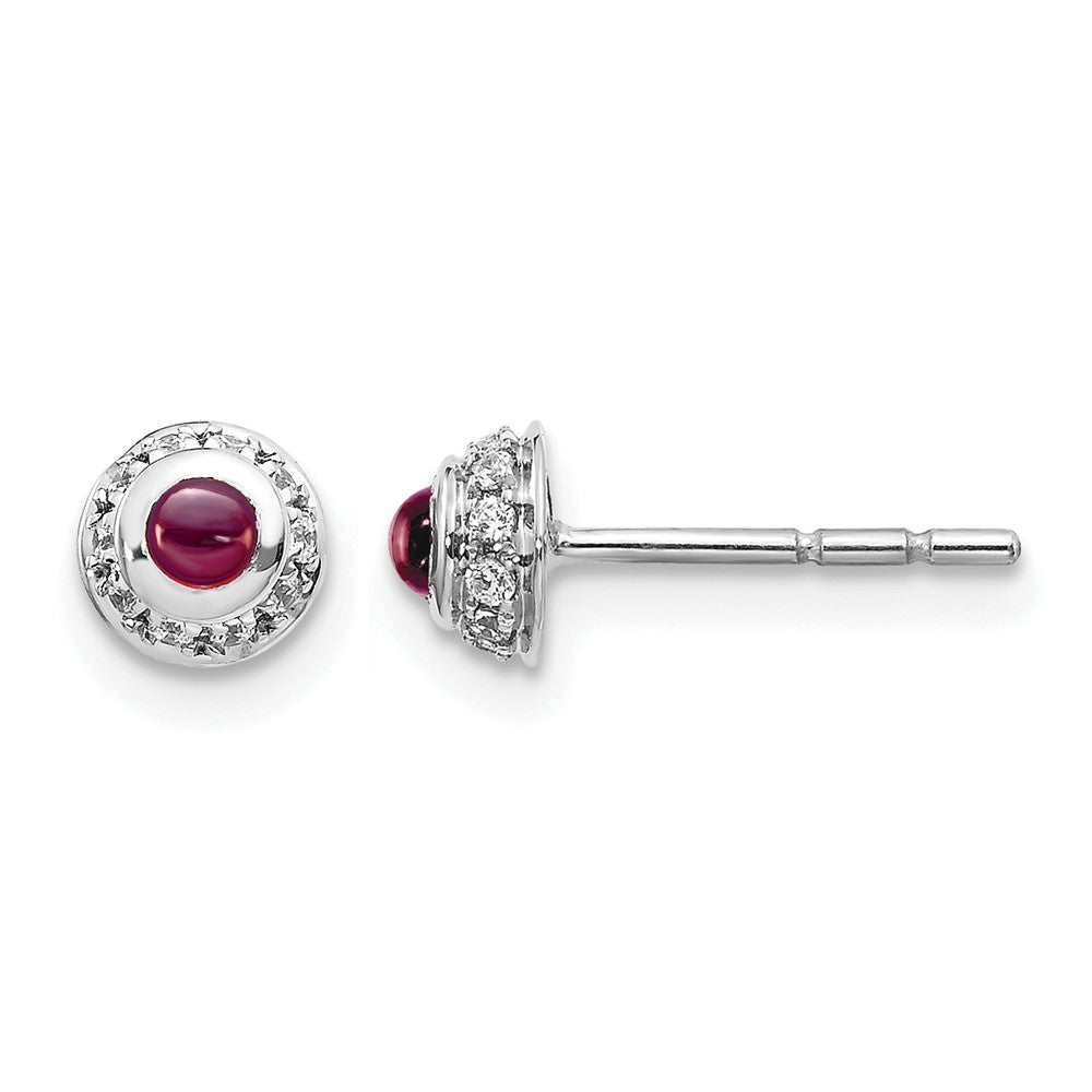 Diamond and Cabochon Gemstone Earrings
