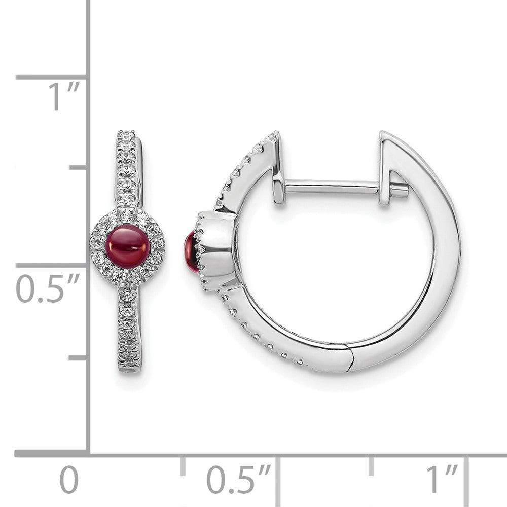 Diamond and Cabochon Gemstone Earrings