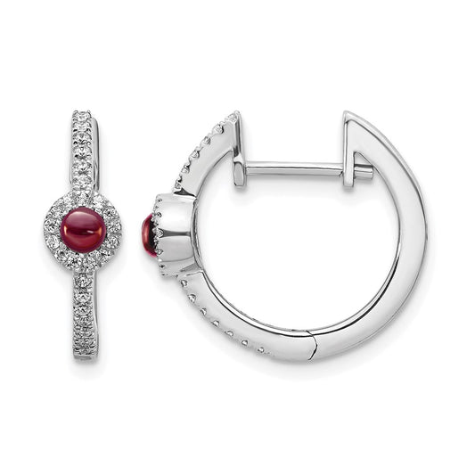 Diamond and Cabochon Gemstone Earrings