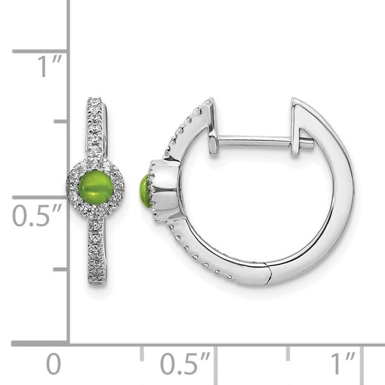Diamond and Cabochon Gemstone Earrings