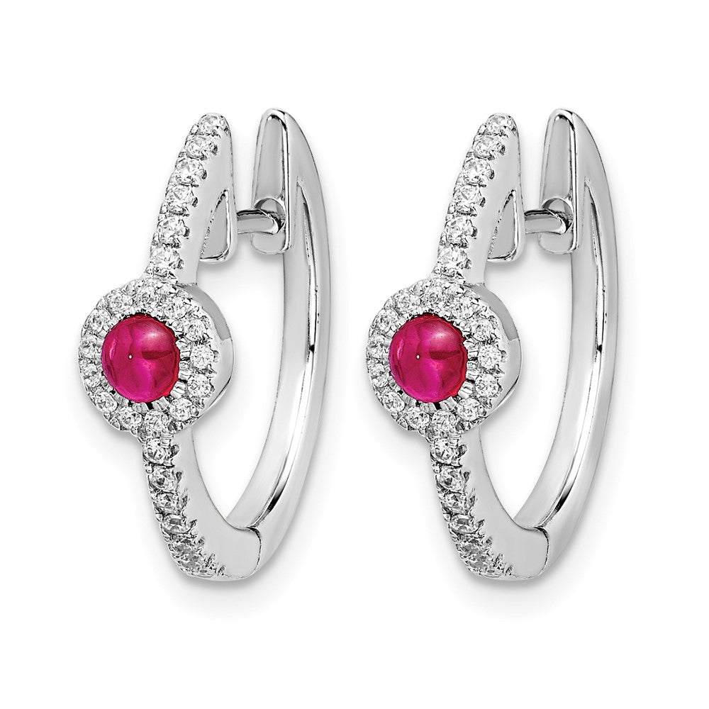 Diamond and Cabochon Gemstone Earrings
