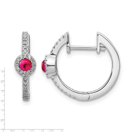 Diamond and Cabochon Gemstone Earrings
