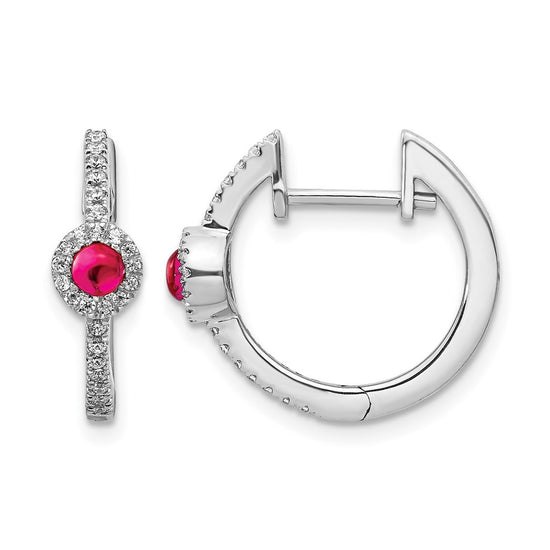 Diamond and Cabochon Gemstone Earrings