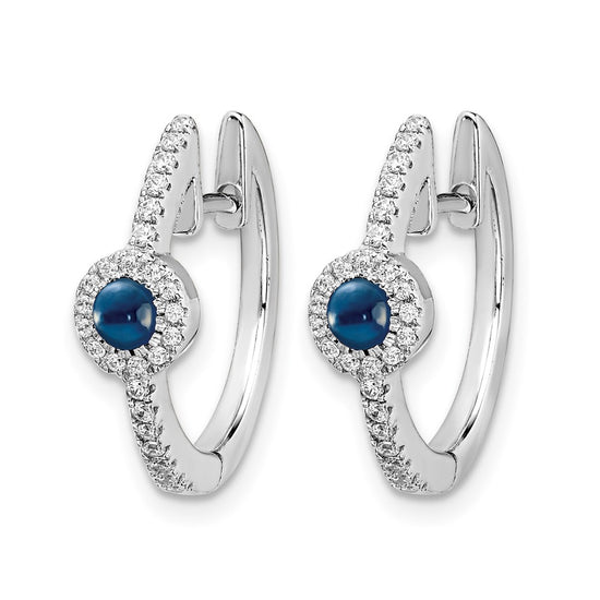 Diamond and Cabochon Gemstone Earrings