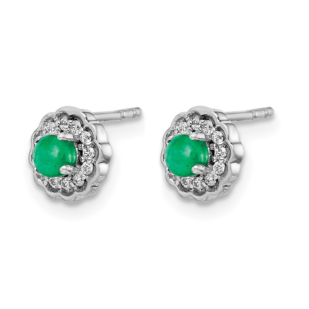 Diamond and Cabochon Gemstone Earrings